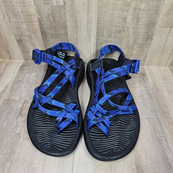 Chaco Womans Size 6 Z/Volv X2 Sandals Strappy Black Blue Shoes - Picture 4 of 11
